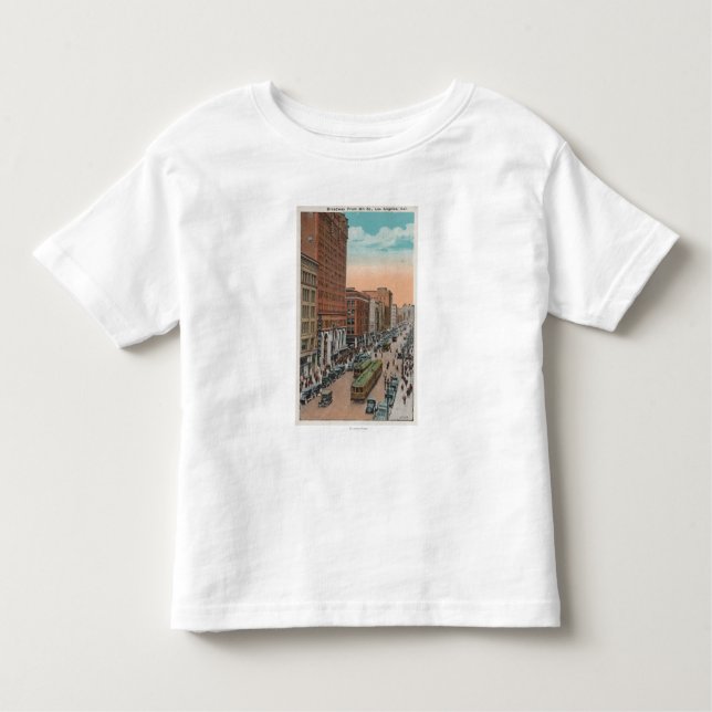 Camiseta Infantil Los Angeles, CABroadway da 4o opinião da rua (Frente)