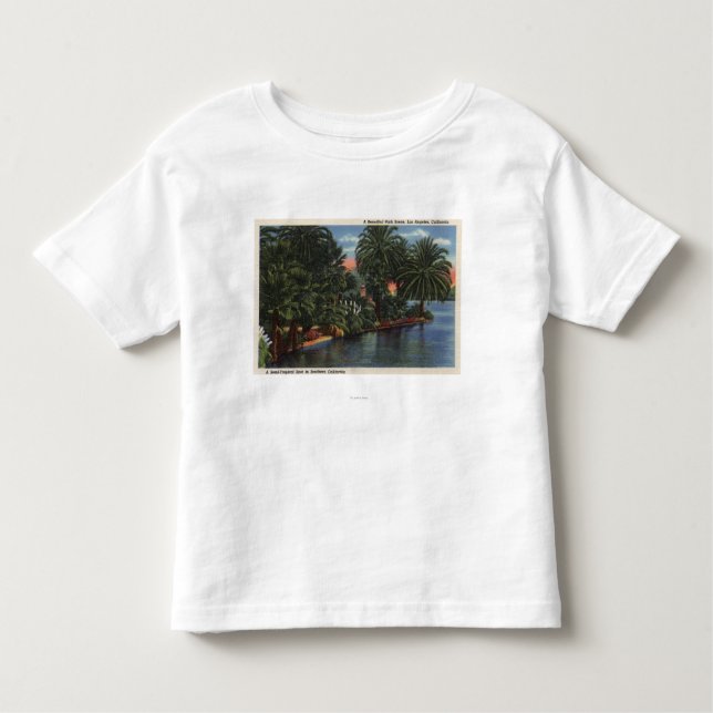 Camiseta Infantil Los Angeles, cena bonita do parque de CaliforniaA (Frente)