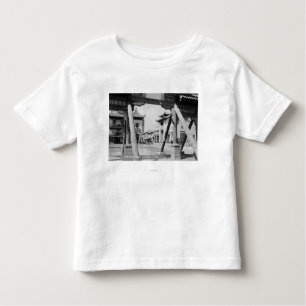 Camiseta Infantil Los Angeles, cena nova da rua de CA Chinatown