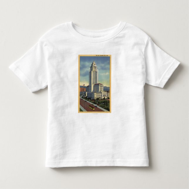 Camiseta Infantil Los Angeles, opinião de CaliforniaA da câmara (Frente)