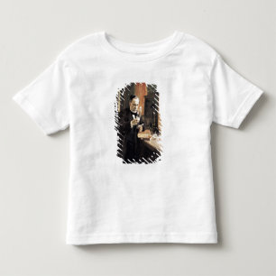 Camiseta Infantil Louis Pasteur em seu laboratório, 1885