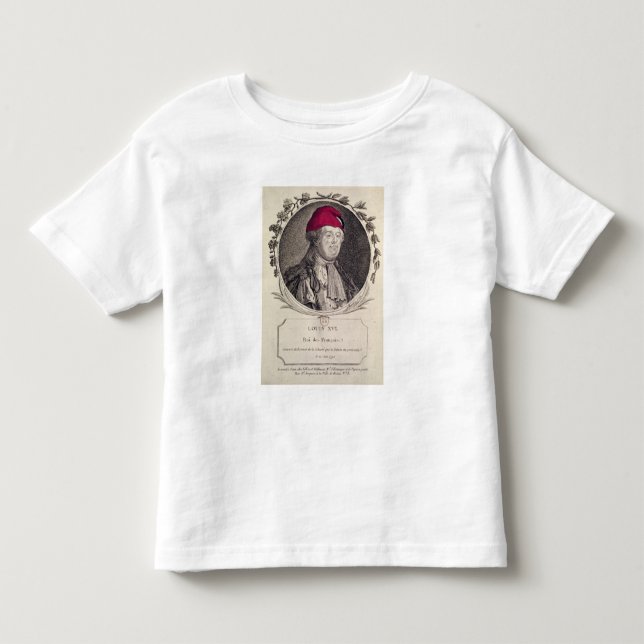 Camiseta Infantil Louis XVI que vestem uma capota phrygian (Frente)