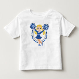 Camiseta Infantil Loura Cheerleader Azul - Alegre