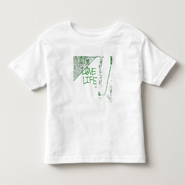Camiseta Infantil Love Life Grafite Toddler T-Shirt (Frente)