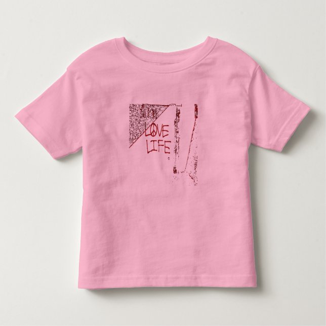 Camiseta Infantil Love Life Grafite Toddler T-Shirt (Frente)