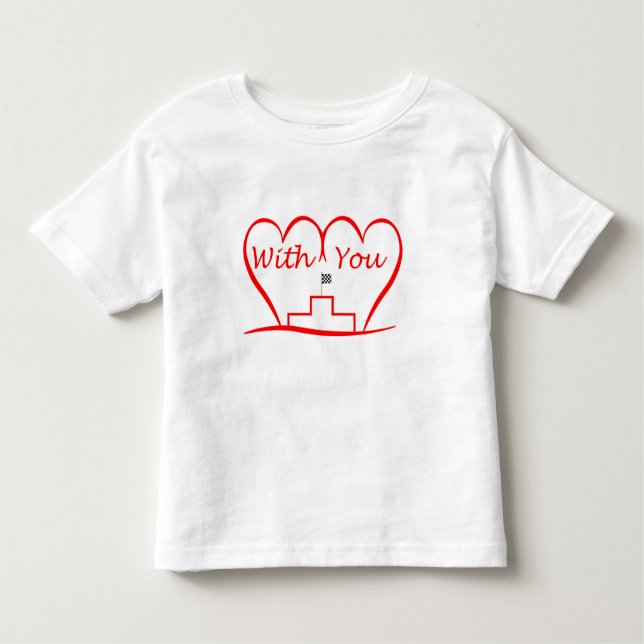 Camiseta Infantil Love You contigo, juntos com sucesso (Frente)