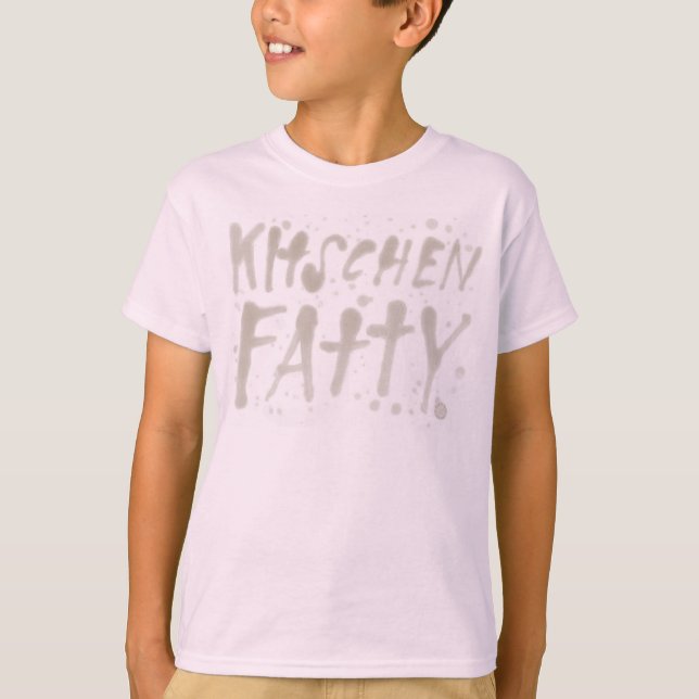 Camiseta Infantil Lt Rosa Logo KItschen Fatty Grea (Frente)
