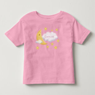 Camiseta Infantil Lua Cheirosa e Estrelas Fluffy Cloud Pink Personal
