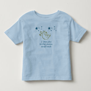 Camiseta Infantil Lua e parte traseira