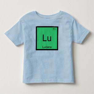 Camiseta Infantil Luciano Nome Elemento Químico Tabela Periódica
