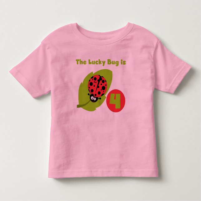 Camiseta Infantil Lucky Inseto 4º t-shirts e presentes (Frente)
