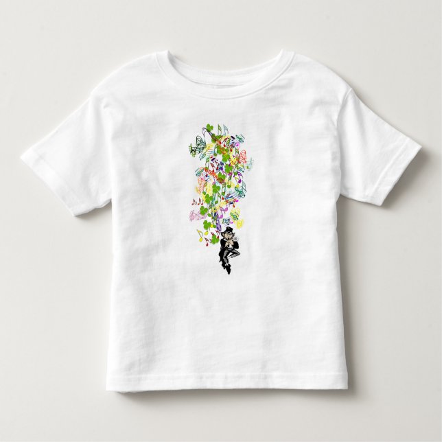 Camiseta Infantil Lucky Leprechaun Com Shamrocks (Frente)