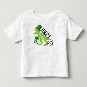 Camiseta Infantil Lucky Saurus Rex - Rua. Dinossauro do Dia de Patri