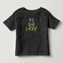 Camiseta Infantil Lucky St Patrick's Coquette Laço
