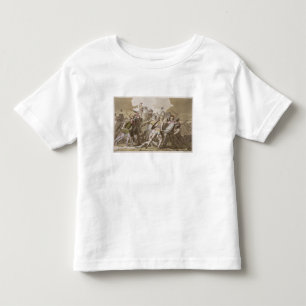 Camiseta Infantil Luta dos gregos e dos Trojan sobre o corpo de