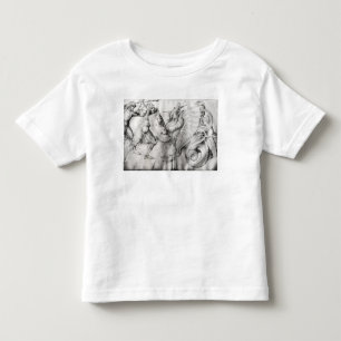 Camiseta Infantil Lute entre os guerreiros e um dragão, c.1450