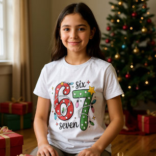 Camiseta Infantil Luzes de Natal Meme Engraçado Si