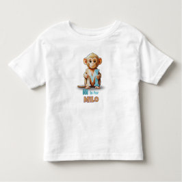 Camiseta Infantil M is for Milo - Custom Toddler Shirt