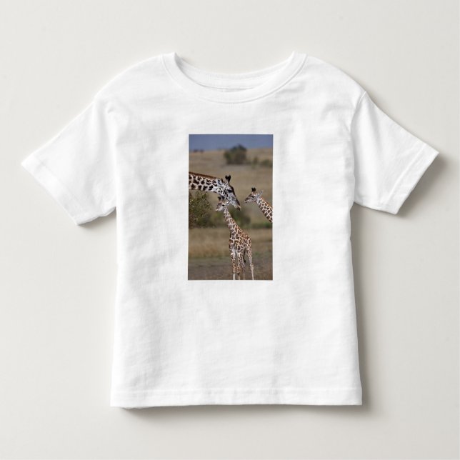 Camiseta Infantil Maasai Giraffe (Giraffe Tippelskirchi) (Frente)
