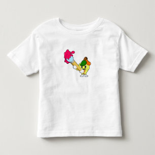 Camiseta Infantil Maçã como Pintor com Pintor