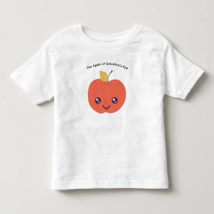 Camiseta Infantil Maçã da vovó/camiseta visual do vovô