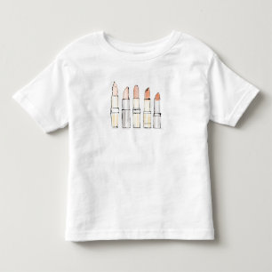Camiseta Infantil Maçã Selvagem Desenho Colorido de Lipstick Moder