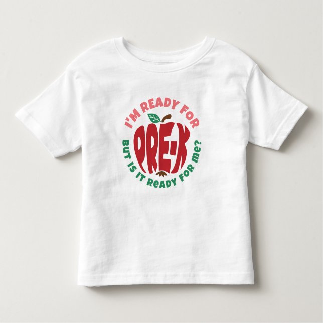 Camiseta Infantil Maca Vermelha Rosa Divertida Pronta para o Pré-Esc (Frente)