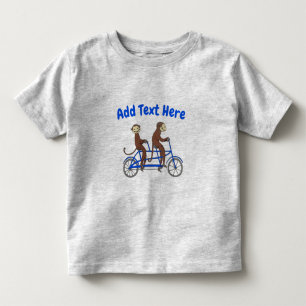 Camiseta Infantil Macaco, adicionar texto, T-Shirt