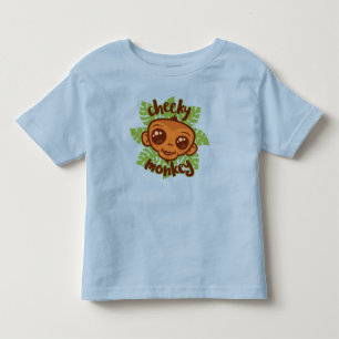Camiseta Infantil Macaco Atrevido Desenho de Primata de Desenho Anim