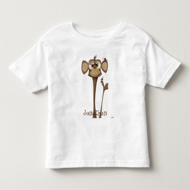 Camiseta Infantil Macaco bobo e Damybugs (Frente)