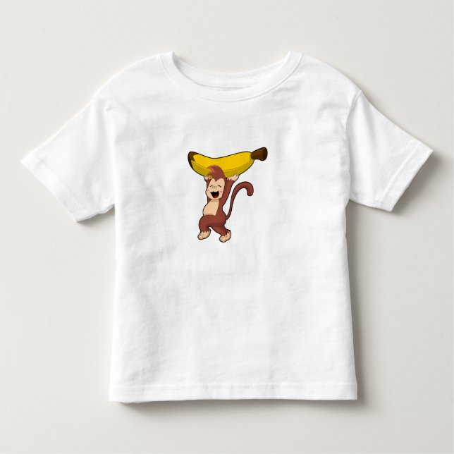 Camiseta Infantil Macaco com Banana (Frente)