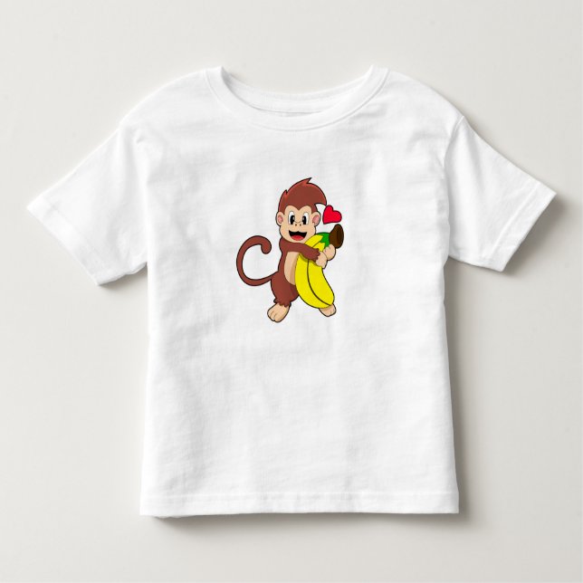 Camiseta Infantil Macaco com Banana (Frente)