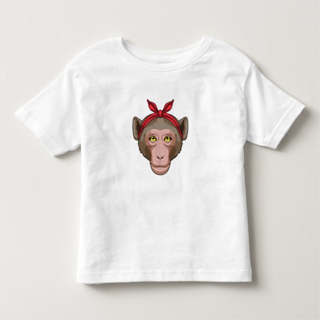 Camiseta Infantil Macaco com Bandana (Frente)