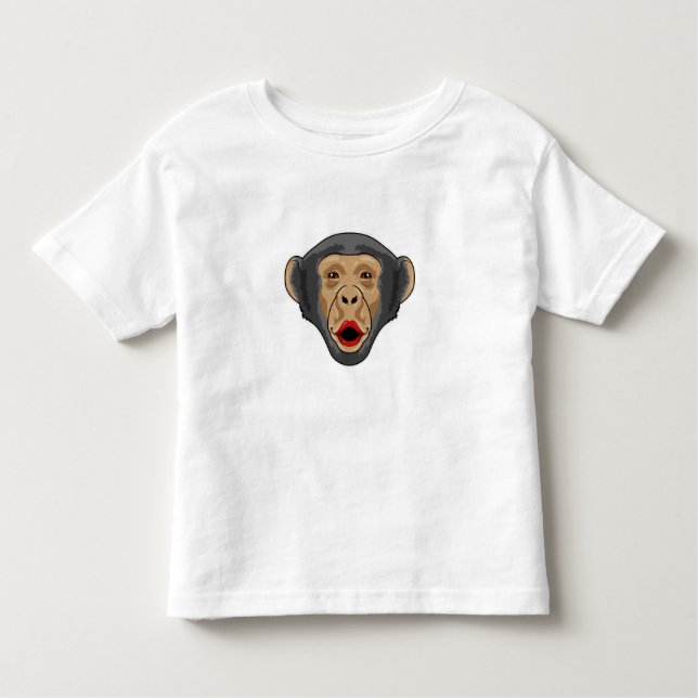 Camiseta Infantil Macaco com boca beijada (Frente)