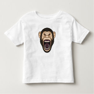 Camiseta Infantil Macaco com Cabelos pretos