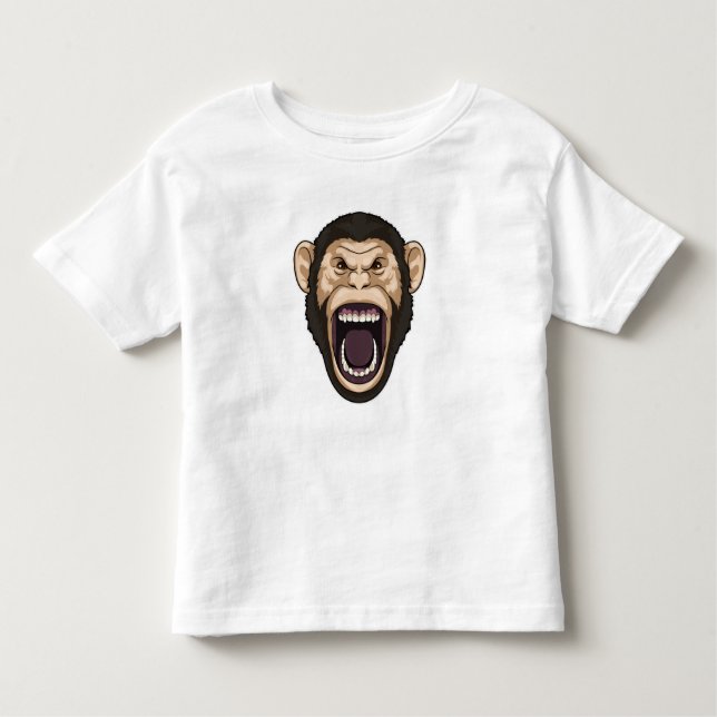 Camiseta Infantil Macaco com Cabelos pretos (Frente)