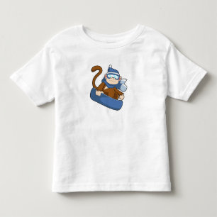 Camiseta Infantil Macaco como Snowboarder com Sonowboard.PNG
