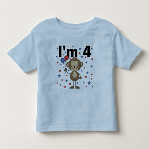 Camiseta Infantil Macaco eu sou 4 t-shirt e presentes