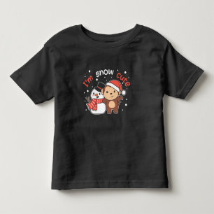 Camiseta Infantil Macaco Eu Te Amo Neve Muito Snowman Pun