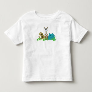 Camiseta Infantil Macaco, Girafa e Hipopótamo