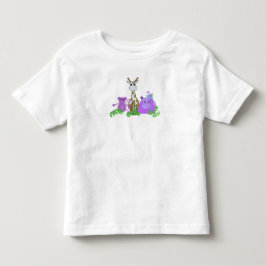 Camiseta Infantil Macaco, Girafa e Hipopótamo