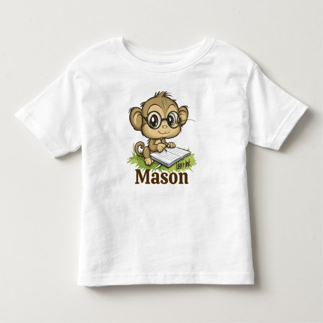 Camiseta Infantil Macaco inteligente (Frente)