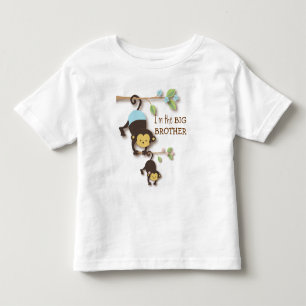 Camiseta Infantil Macaco-irmão-grande-bonito com o filho-da-mãe