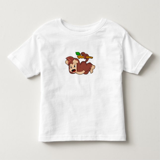 Camiseta Infantil Macaco itinerante (Frente)