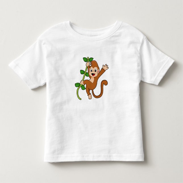 Camiseta Infantil Macaco na Selva (Frente)