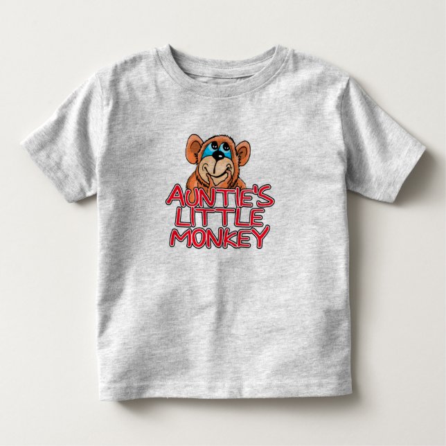 Camiseta Infantil Macaco pequeno da tia (Frente)