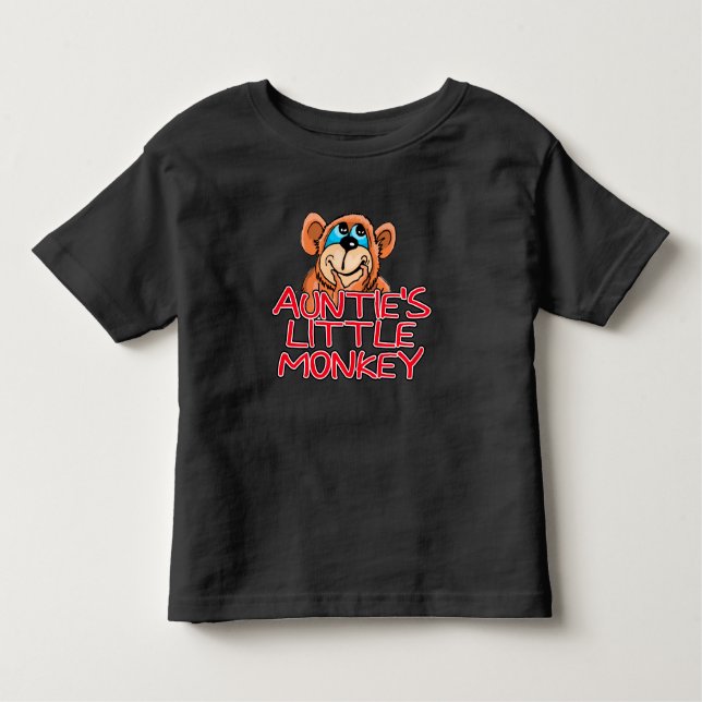 Camiseta Infantil Macaco pequeno da tia (Frente)