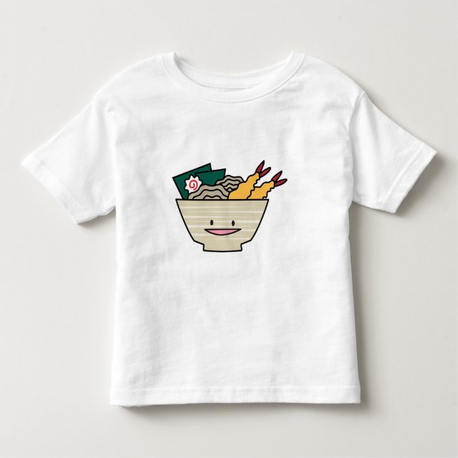 Camiseta Infantil Macarronetes do japonês do camarão do nori da (Frente)