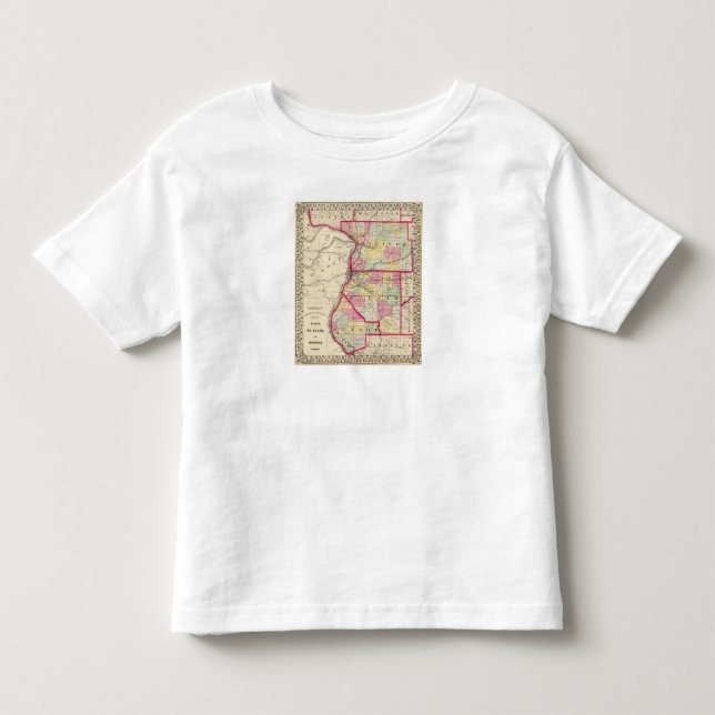 Camiseta Infantil Madison, rua Clair, condados de Monroe (Frente)