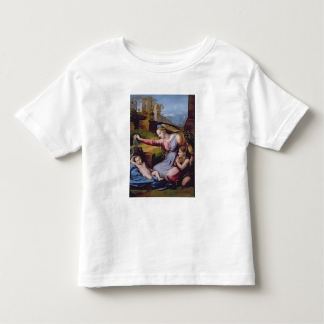 Camiseta Infantil Madonna do Diadem azul ou Madonna de t (Frente)